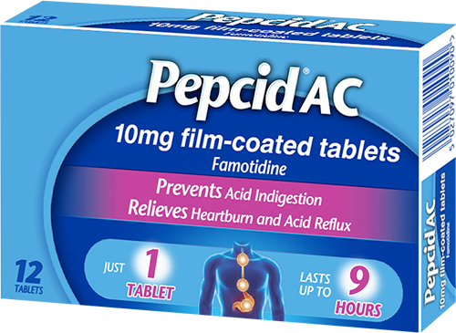 Pepcid AC 24 tablet pack shot